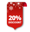20% korting rood