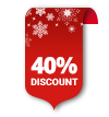 40% korting rood