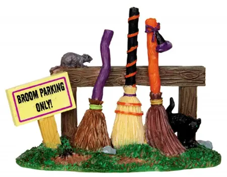 Lemax broom parking rack Spooky Town 2014