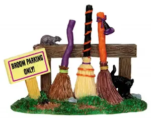 Lemax broom parking rack Spooky Town 2014