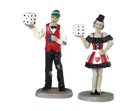 Lemax casino figurine s/2 Spooky Town 2019