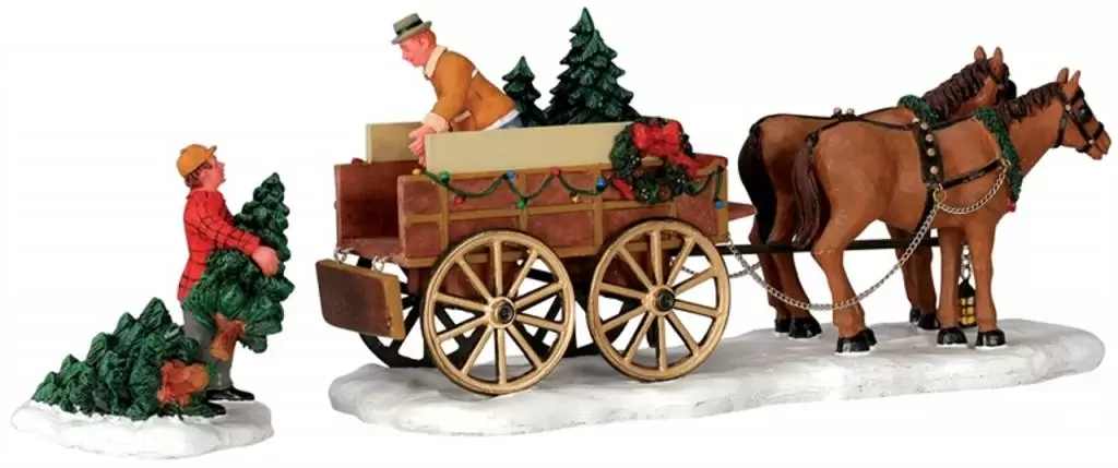 Lemax christmas tree wagon s/2 Caddington Village 2004 - image 1