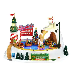 Lemax dasher's bumper boats Santa's Wonderland 2026