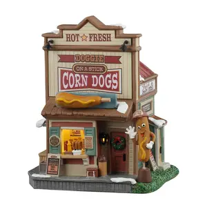 Lemax doggie on a stick corn dogs Harvest Crossing 2025 - image 2