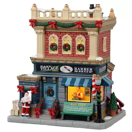 Lemax east village barber shop Caddington Village 2021 - image 1