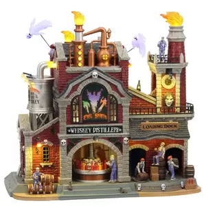 Lemax evil spirits whiskey distillery Spooky Town 2021