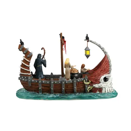 Lemax ferry on river styx Spooky Town 2024 - image 4