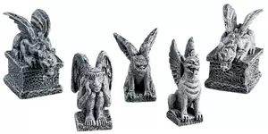 Lemax gargoyles s/5 Spooky Town 2005