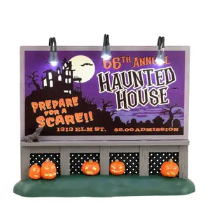 Lemax haunted house billboard Spooky Town 2023