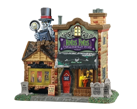 Lemax hocus focus undead portrait studio Spooky Town 2025
