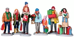Lemax holiday shoppers s/6 Caddington Village 2010