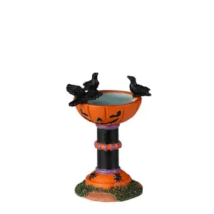 Lemax jack-o-lantern birdbath Spooky Town 2022