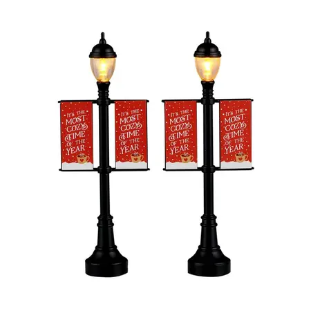 Lemax lamp post banners Caddington Village 2026
