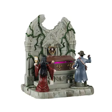 Lemax lighted coffin Spooky Town 2026