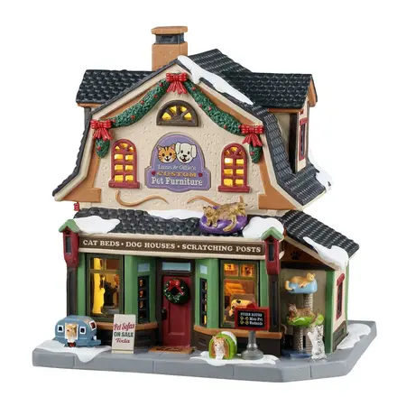 Lemax luna & ollie's custom pet furniture Caddington Village 2025 - image 2