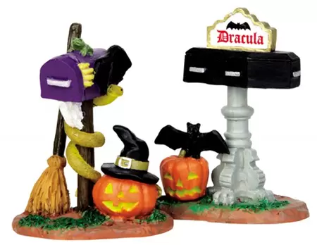 Lemax monster mailboxes s/2 Spooky Town 2014