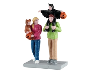 Lemax neighborhood trick-or-treaters Spooky Town 2025