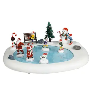 Lemax northern lights skating pond Santa's Wonderland 2025 - image 2