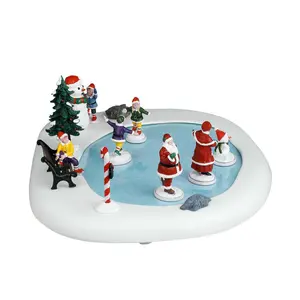 Lemax northern lights skating pond Santa's Wonderland 2025 - image 3