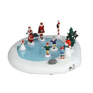 Lemax northern lights skating pond Santa's Wonderland 2025 - image 4