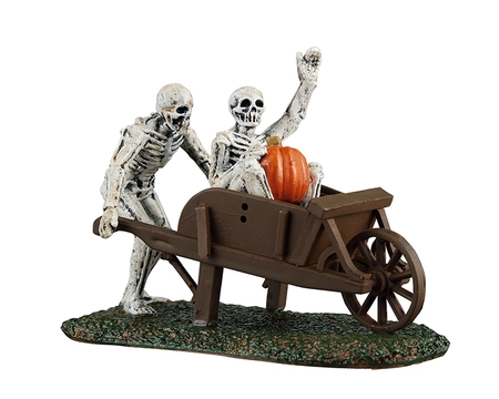 Lemax playful skeletons yard decoration Spooky Town 2025