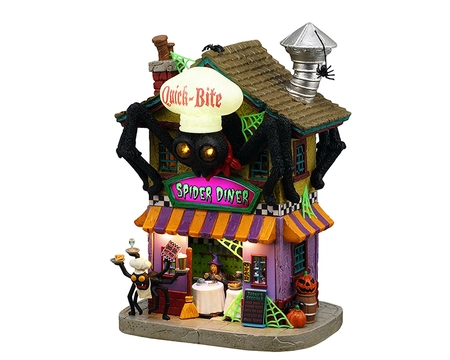 Lemax quick-bite spider diner Spooky Town 2025