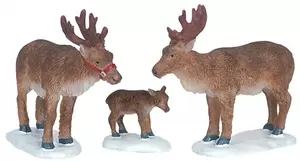 Lemax reindeer s/3 Santa's Wonderland 2006