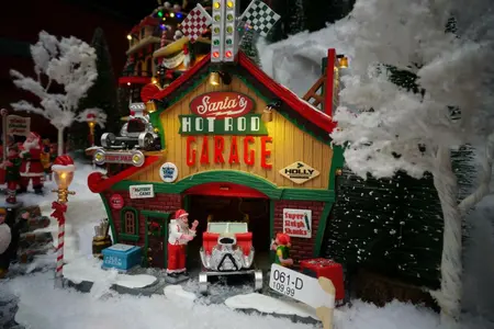 Lemax santa’s hot rod garage Santa's Wonderland 2022 - image 2
