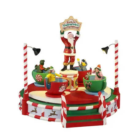 Lemax santa's peppermint teacup spinner Carnival 2025 - image 2