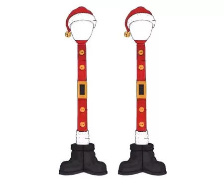 Lemax santa street lamp s/2 Santa's Wonderland 2016 - image 1