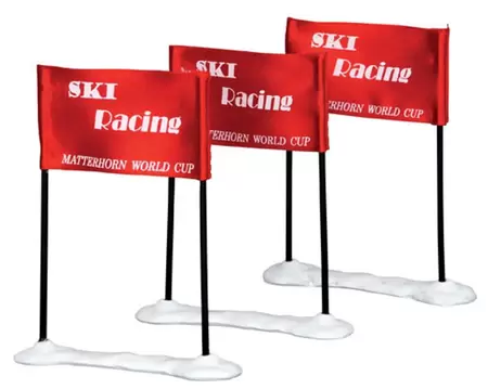Lemax ski racing flag s/3 Vail Village 2014