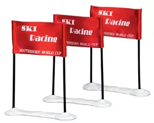 Lemax ski racing flag s/3 Vail Village 2014