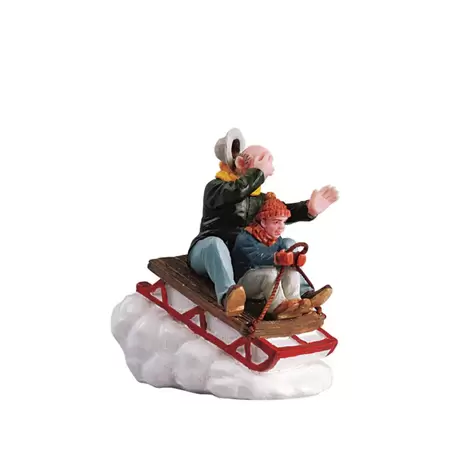 Lemax sledding with gramps General 2005
