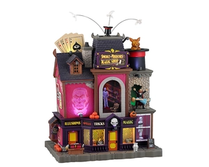 Lemax smoke & mirrors magic shop Spooky Town 2025