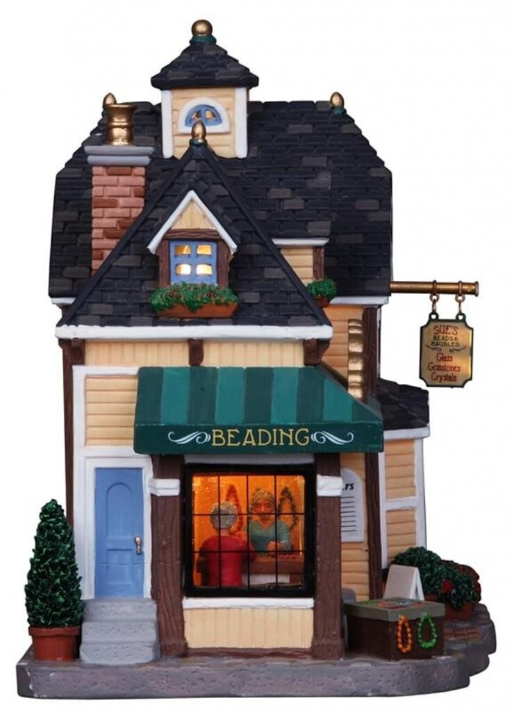 Lemax Harvest Crossing Village Sue's Beads & Baubles 15214 Lighted Building