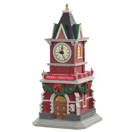 Lemax tannenbaum clock tower Caddington Village 2021