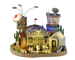 Lemax the air & space novelties hangar museum Spooky Town 2025