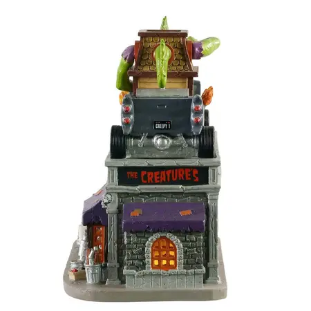 Lemax the creature´s custom hot rod shop, b/o led Spooky Town 2020 - image 3