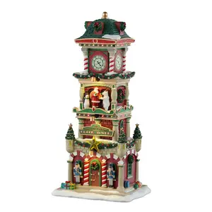 Lemax the village square clock tower Santa's Wonderland 2025 - image 2