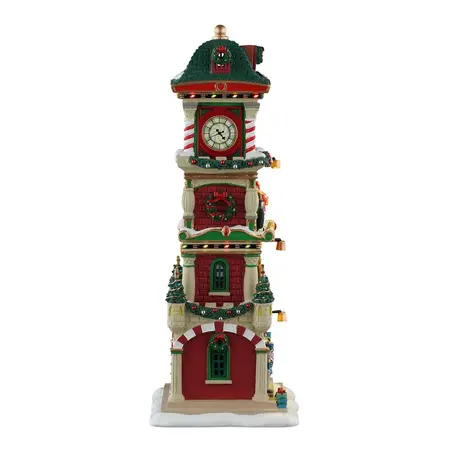 Lemax the village square clock tower Santa's Wonderland 2025 - image 3