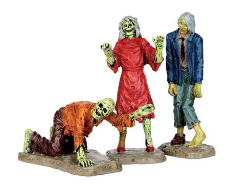 Lemax walking zombies Spooky Town 