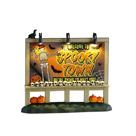 Lemax welcome to spooky town sign Spooky Town 2026