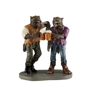Lemax wolf pack cheers Spooky Town 2026