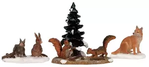 Lemax woodland animals s/4 Vail Village 2001