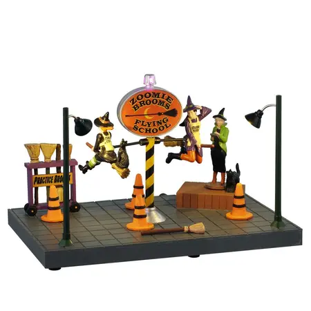 Lemax zoomie brooms flying school Spooky Town 2026