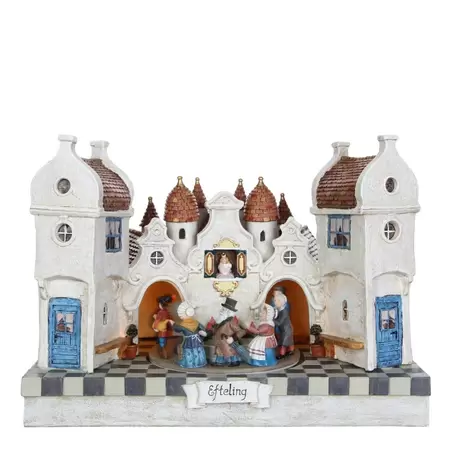 Luville Efteling Verlichte straat Zwaan kleef aan inclusief adapter 31x19x22 cm