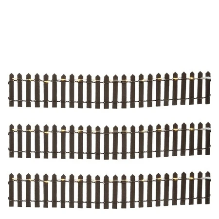 Luville General Fence brown lighted 3 pieces