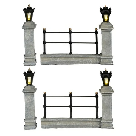 Luville General Fence grey lighted 4 pieces