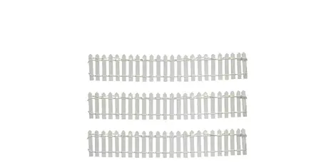 Luville General Fence white lighted 3 pieces