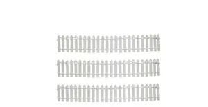 Luville General Fence white lighted 3 pieces
